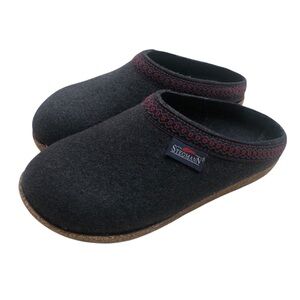 Stegmann Original 108 Wool Clogs Women's 8 Black Slip-On Round Toe Comfort